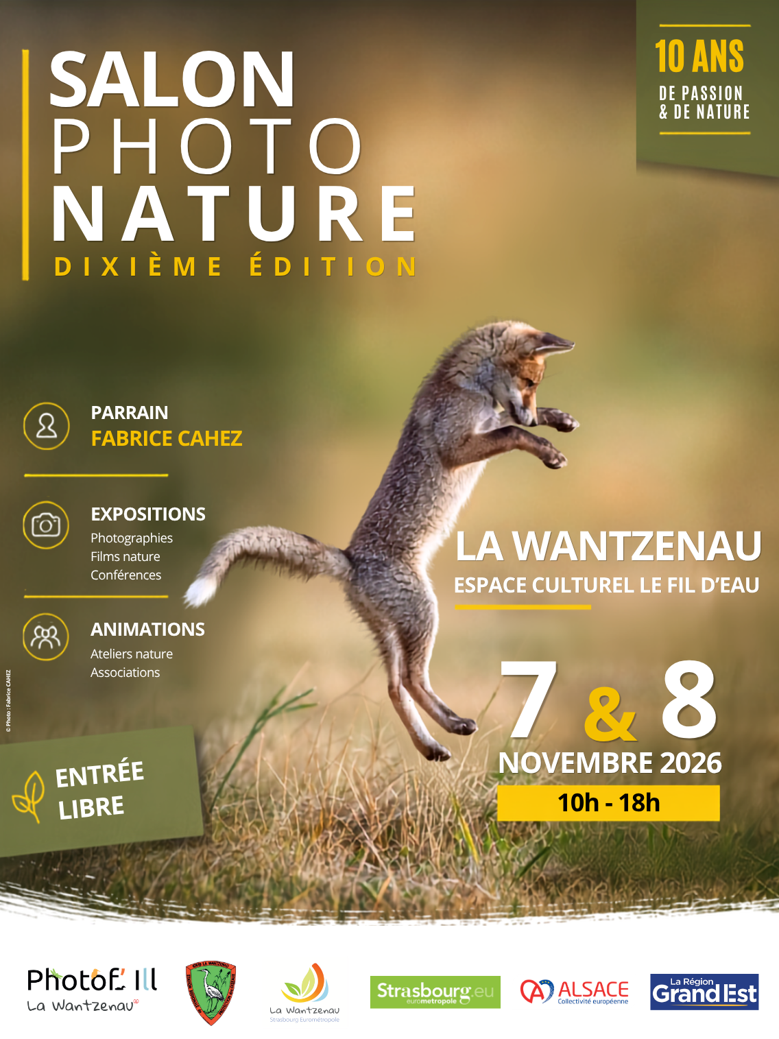 Affiche du 10ème Salon Photo Nature de La Wantzenau